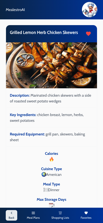 Recipe Details Screenshot 1