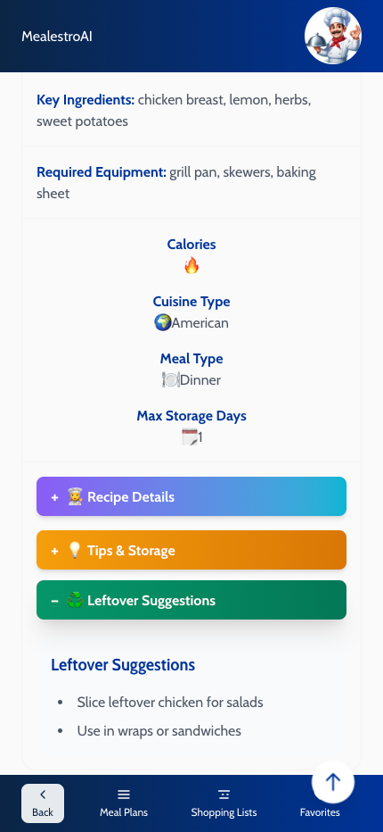 Recipe Details Screenshot 2